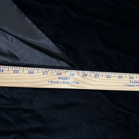 VTG Jessica Howard Velvet Maxi Dress Size 14 Black Gold Embroidered Front Slit - Picture 3 of 16